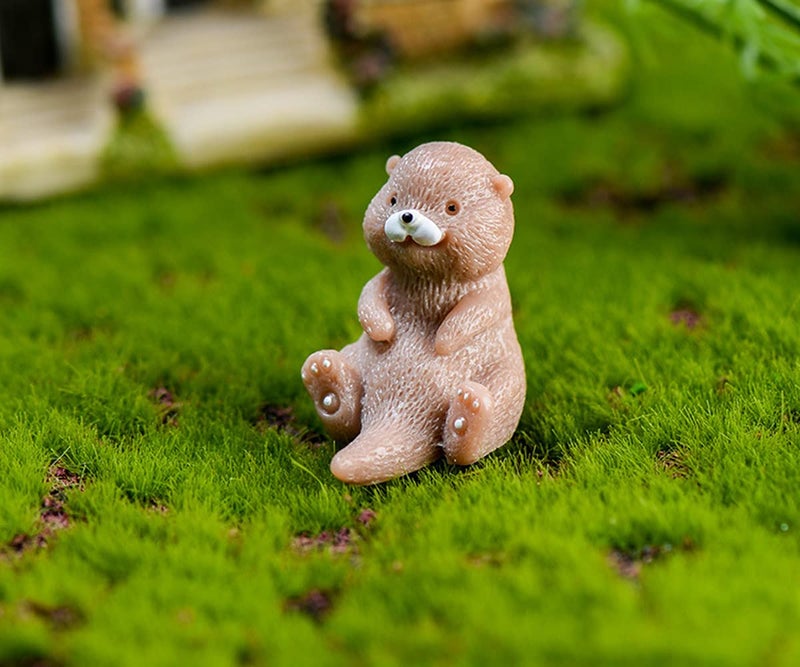 TANOMA 4PCS Otter Fairy Garden Supplies - Miniature Figurines Accessories, DIY Kit, Micro Landscape Ornaments, Fairy Garden Animals - Image 4